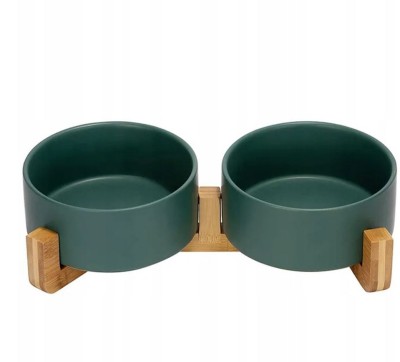 Ceramiczne miski dla zwierząt stojak