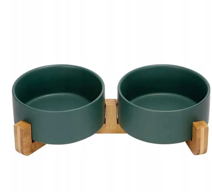 Ceramiczne miski dla zwierząt stojak