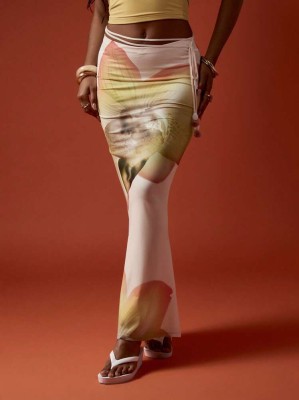 Siateczkowa spódnica maxi (M)