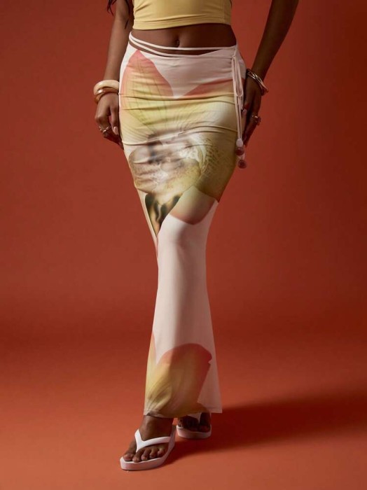 Siateczkowa spódnica maxi (M)