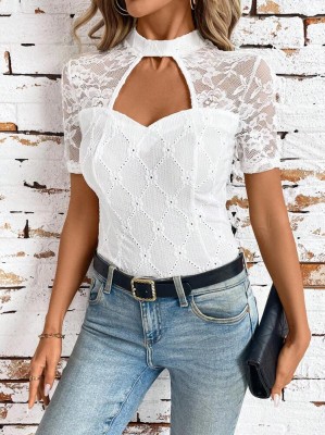 Biała bluzka cut out (S)