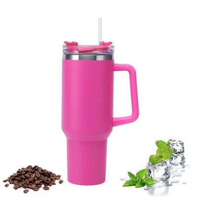 Różowy neonowy kubek termiczny 1200ml