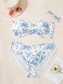 Dwuczęściowy komplet bikini wzór ecru (2XL)