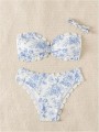 Dwuczęściowy komplet bikini wzór ecru (2XL)