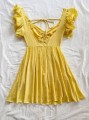 Żółta sukienka krótkie rękawy (M)