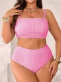 Dwuczęściowe bikini wzór paski (2XL)