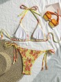 Marszczony komplet bikini wzór (M)