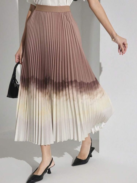 Plisowana spódnica dwukolorowa (L)