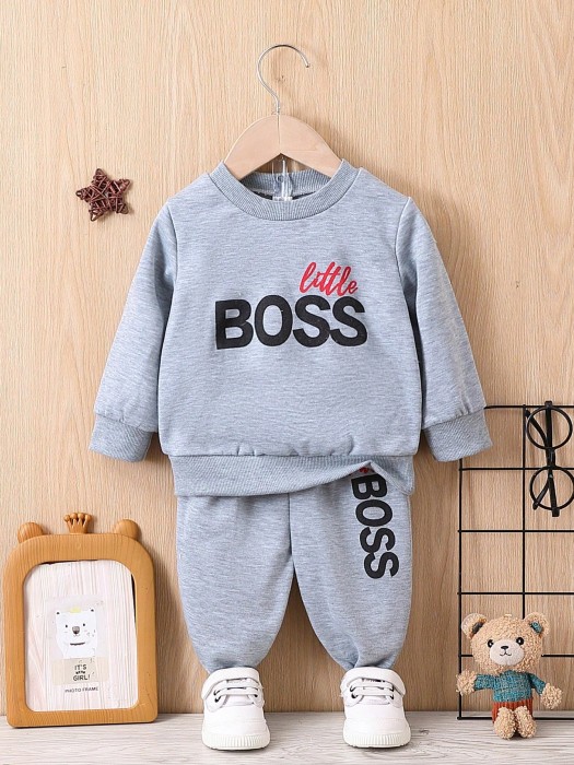 Szary melanżowy komplet (18-24M)
