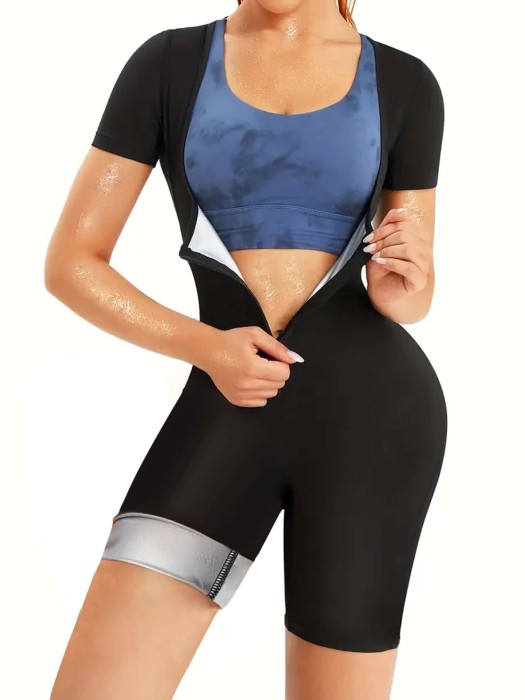 Czarny kombinezon wyszczuplający (M)