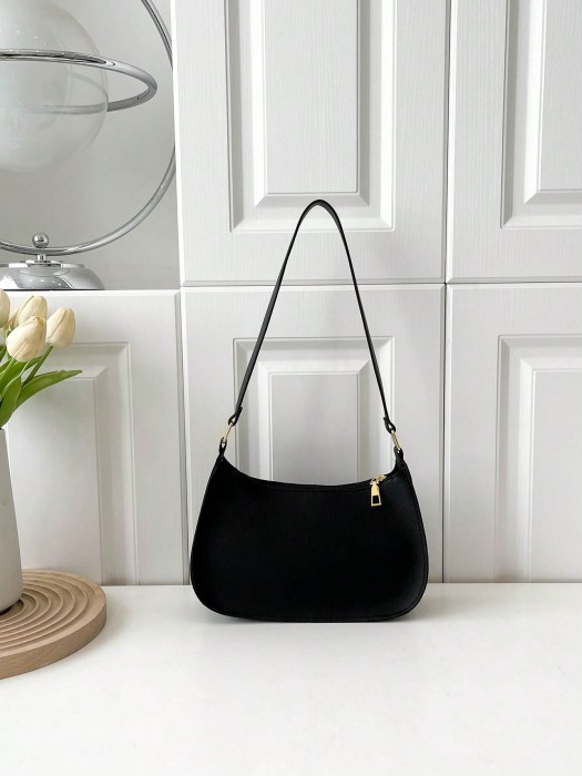 Czarna mała gładka torebka