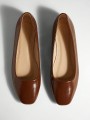 Brązowe baleriny płaski obcas (38,5)