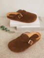 Brązowe klapki chodaki sprzączka (39,5)