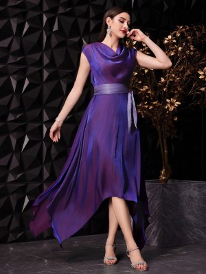 Mieniąca sukienka asymetryczna (L)