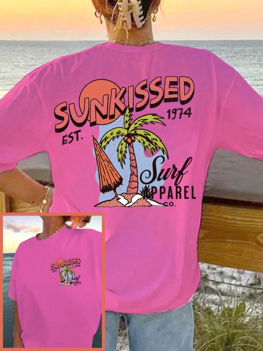 Różowa koszulka oversize (XL)