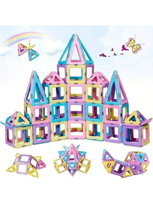 Kolorowe klocki magnatyczne 60 sztuk