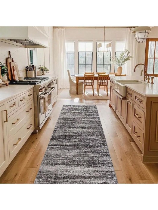 Szary chodnik kuchenny wzór