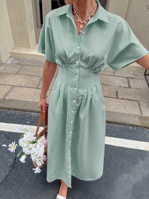 Zielona sukienka paski (XS)