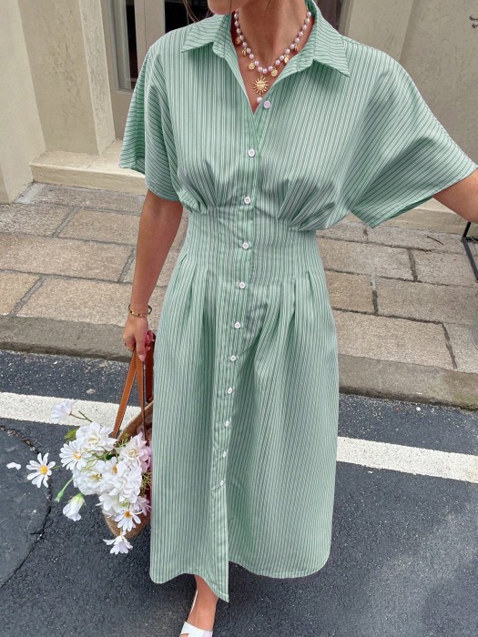 Zielona sukienka paski (XS)