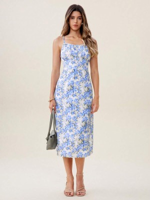 Prosta sukienka wzór ramiączka (S)