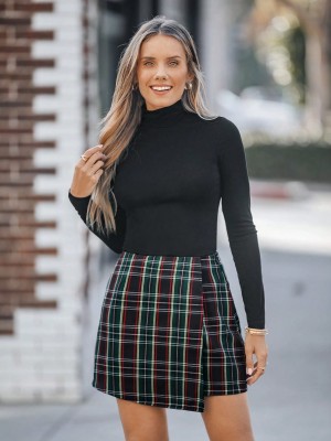 Asymetryczna spódnica kratka (M)