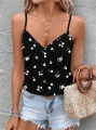 Czarny top kwiaty (2XL)
