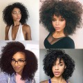 Czarne kręcone treski afro