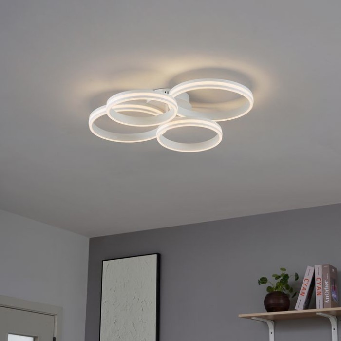Nowoczesna lampa sufitowa pierścienie