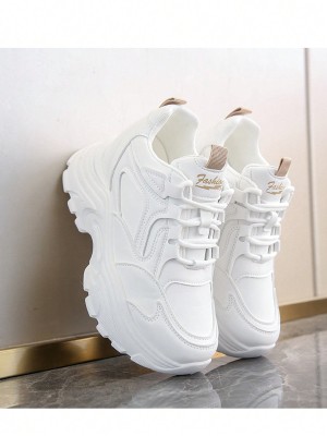 Białe sneakersy platforma (39)