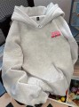 Szara melanżowa bluza nadruk (2XL)