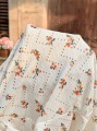 Ecru bluzka krótki rękaw wzór (2XL)