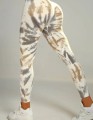 Śmietankowe legginsy tie dye (S)