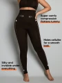 Brązowe modelujące legginsy (L)