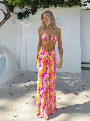 Kolorowe bikini trzyczęściowe (M)