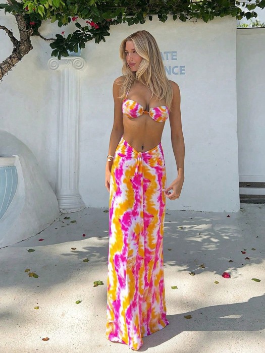 Kolorowe bikini trzyczęściowe (M)