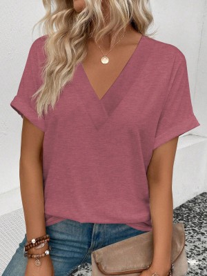 Luźna koszulka v neck (L)