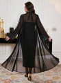 Czarna sukienka narzutka 2w1 (1XL)