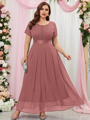 Maxi sukienka krótkie rękawy (4XL)