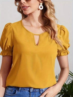 Żółta bluzka krótkie rękawy (2XL)