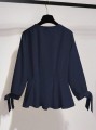 Granatowa bluzka rękaw 3/4 (XL)