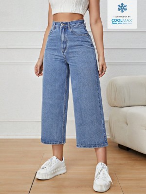 Niebieskie proste jeansy 7/8 (XS)