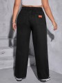 Czarne proste spodnie jeansowe (2XL)