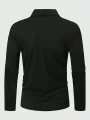 Czarna koszulka polo długie rękawy (6XL)