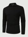 Czarna koszulka polo długie rękawy (6XL)