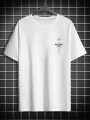 Biały t-shirt nadruk (XL)