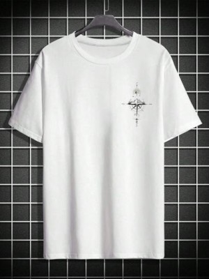 Biały t-shirt nadruk (XL)