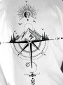 Biały t-shirt nadruk (XL)