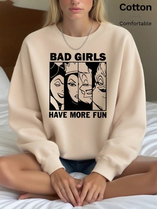 Beżowa bluza nadruk (M)