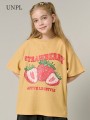 Żółta koszulka oversize nadruk (12L)