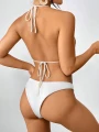 Dzianinowy top ecru (M)